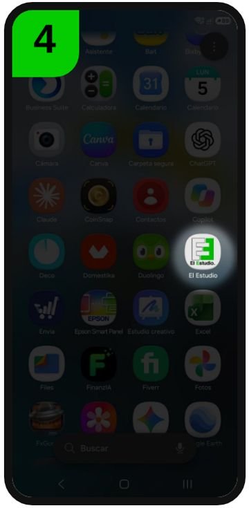 Paso 4: la tarjeta aparece en la pantalla del celular